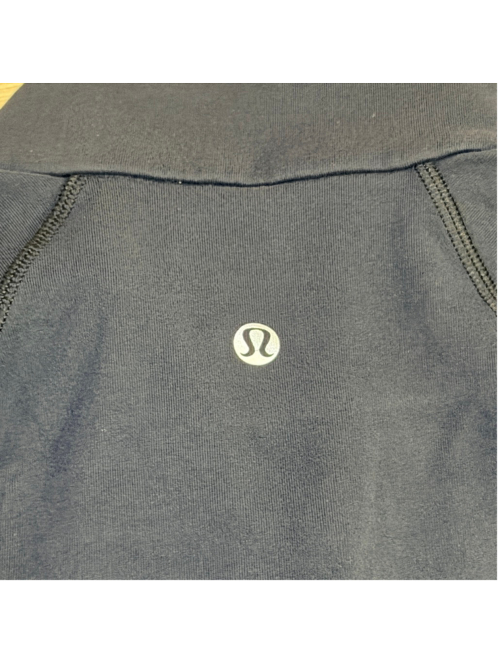 Women's Lululemon 1/2 Zip Pullover Navy Green Thumbholes Size S/M b4 - Picture 9 of 10